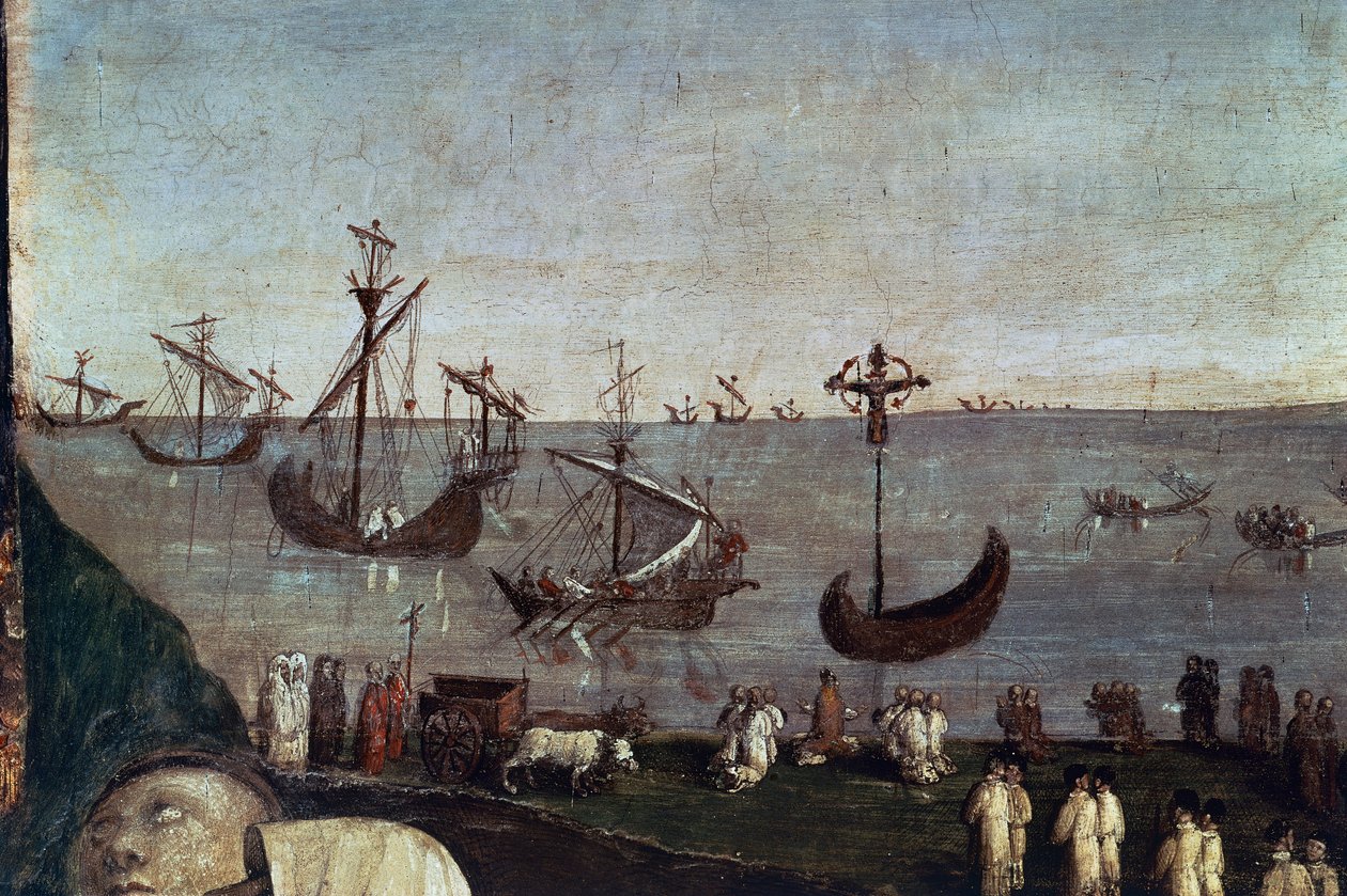 القوارب ، التفاصيل من Transport of Holy Face بواسطة أميكو اسبرتيني