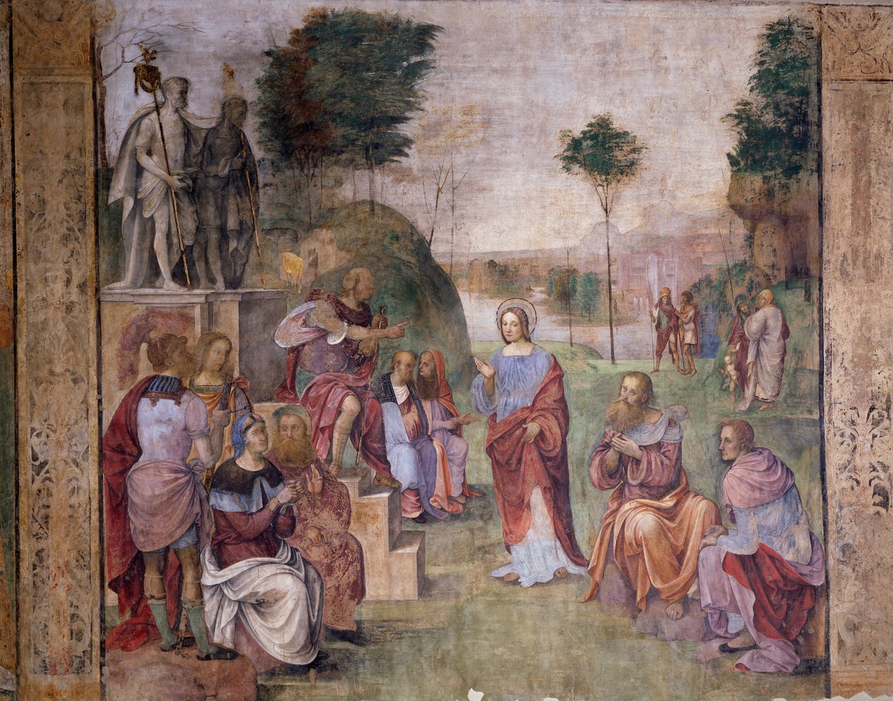 محاكمة سانتا سيسيليا (سانت سيسيليا) ، حوالي 1506 ، بواسطة أميكو أسبيرتيني (1474 أو 1475-1552) ، في الهواء الطلق ، مصلى سانتا سيسيليا (سانت سيسيليا) ، بولونيا ، إميليا رومانيا. إيطاليا بواسطة أميكو اسبرتيني