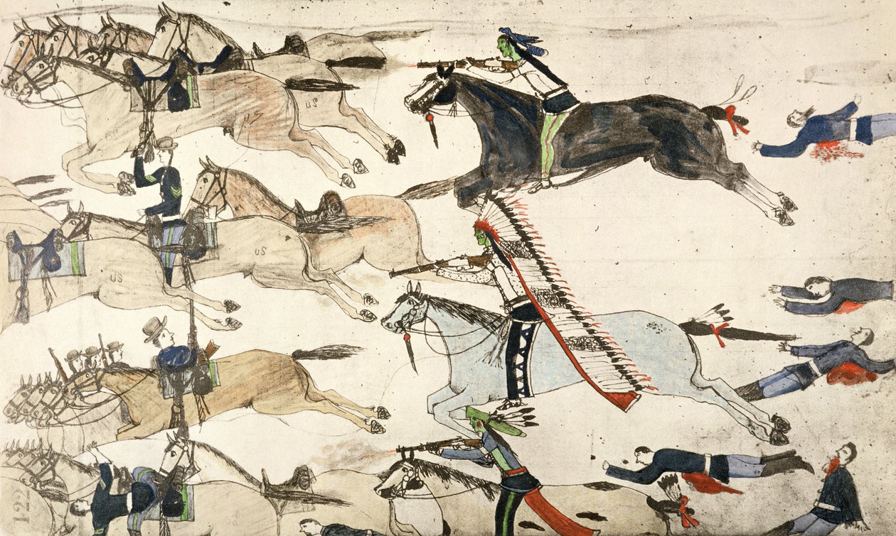 تراجع أمر الرائد ماركوس رينو (حبر على ورق) بواسطة عاموس باد هارت بوفالو