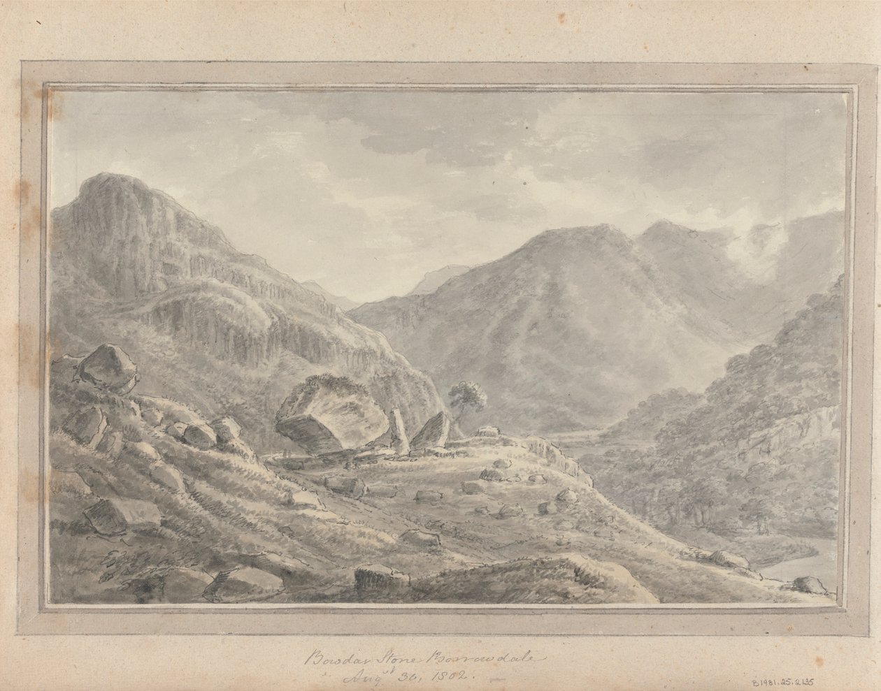 مناظر في إنجلترا واسكتلندا وويلز: باودر ستون بوروديل 30 أغسطس 1802 بواسطة عاموس جرين