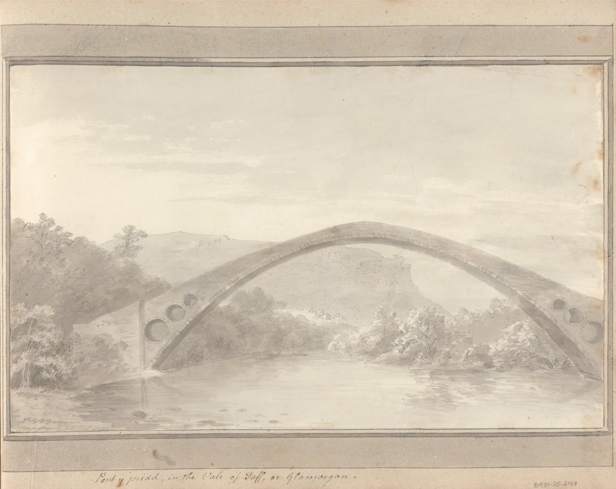 مناظر في إنجلترا واسكتلندا وويلز: Pont Y Pridd ، في Vale of Taff أو Glamorgan بواسطة عاموس جرين