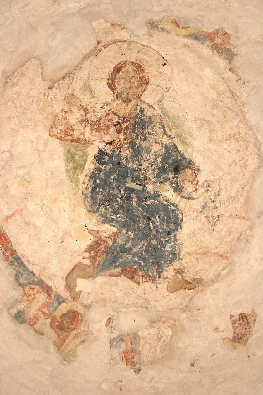 صعود المسيح 1313 بواسطة الرسوم الجدارية الروسية القديمة