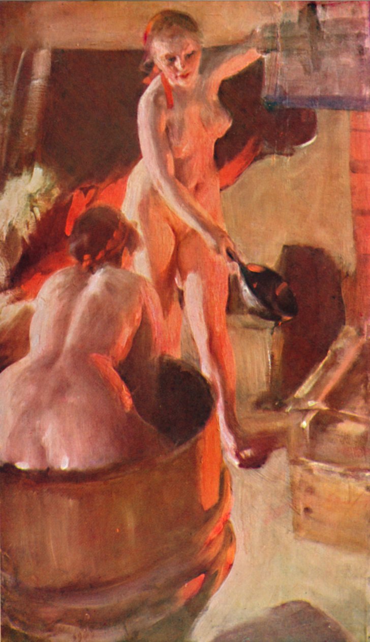 فتيات من دالارنا يملكن حمامًا ، 1908 ، 1931 بواسطة المختلف هو ليونارد زورن