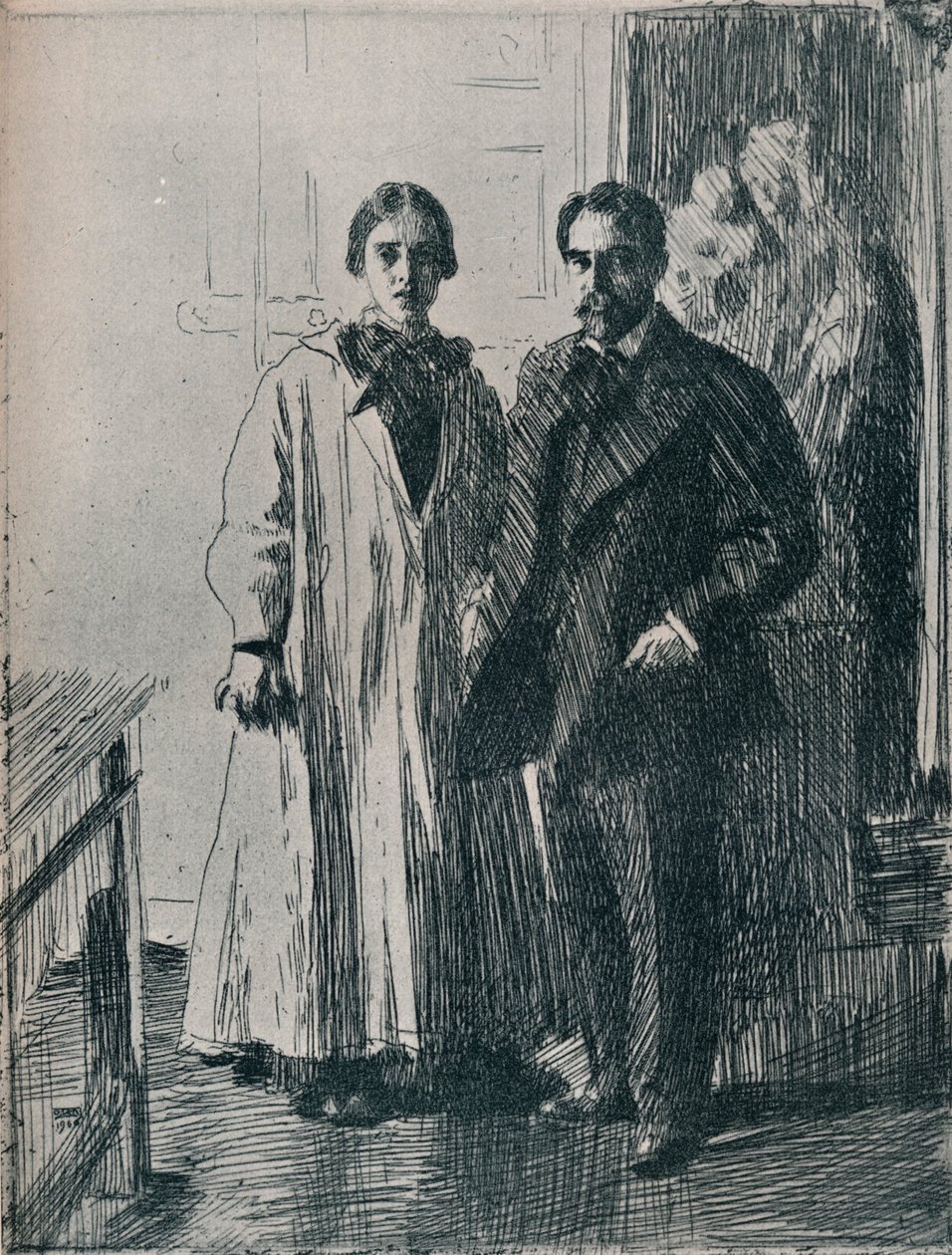 السيد والسيدة أثيرتون كيرتس من النقش بقلم أندرس زورن ، c1880-1906 ، 1906 بواسطة المختلف هو ليونارد زورن