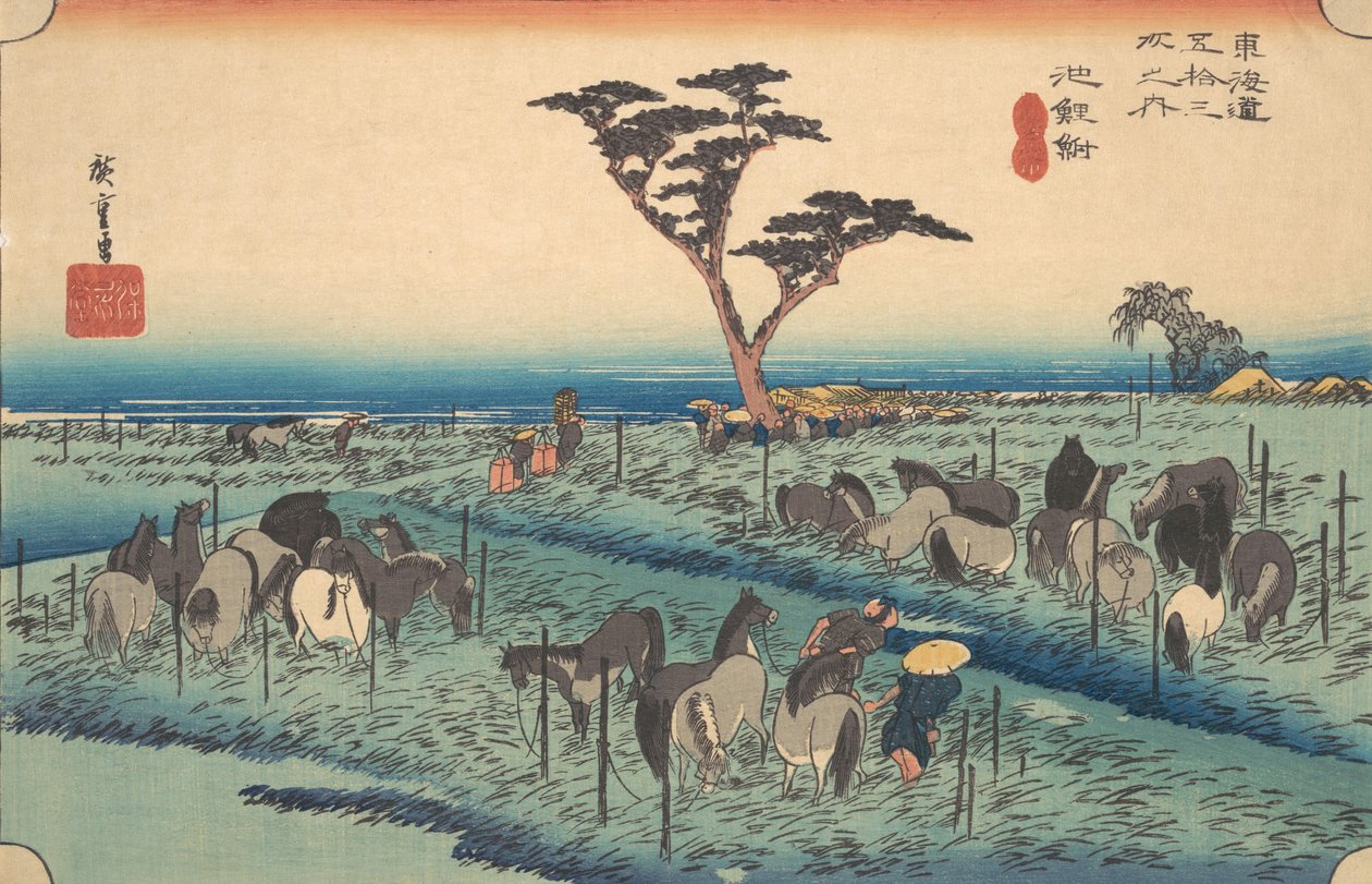 Chiriu ، المحطة رقم 40 ، كاليفورنيا. 1834. ، كاليفورنيا. 1834. بواسطة أندو هيروشيغه