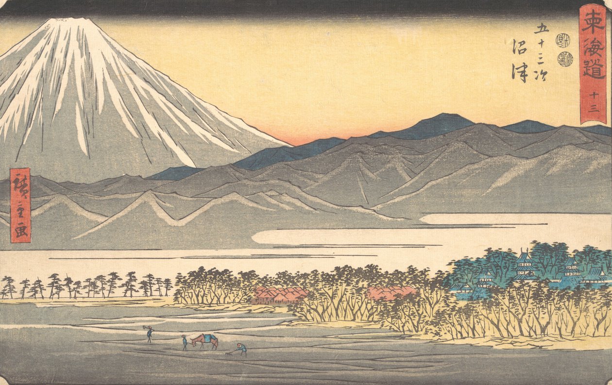 Numazu ، مثل 1840. ، كاليفورنيا. 1840. بواسطة أندو هيروشيغه
