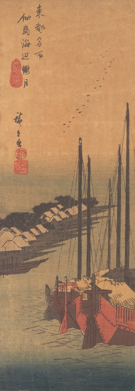 Tsukudajima no Oborozuki. بواسطة أندو هيروشيغه