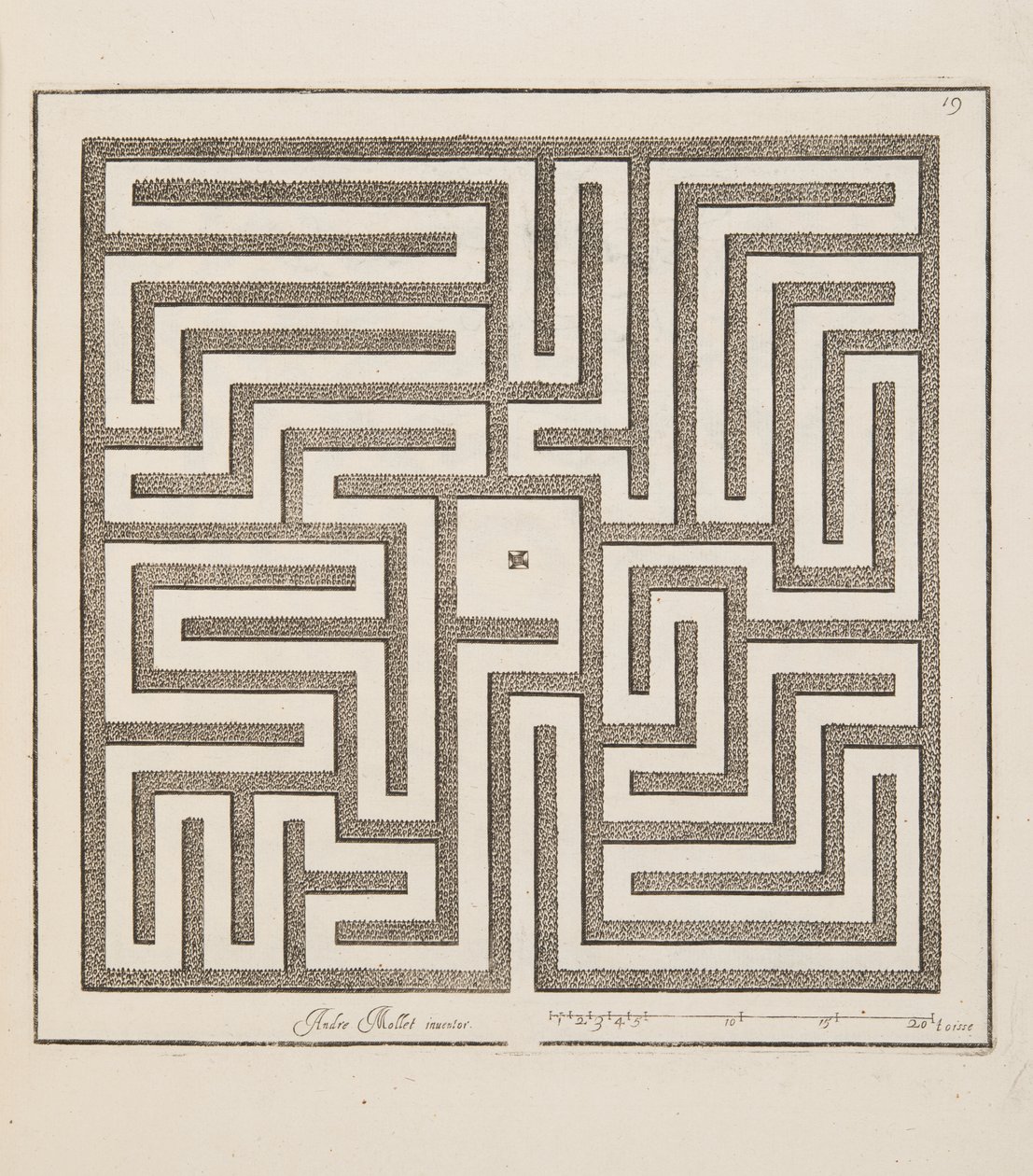 تصميم لـ Parterre ، من Theatre des Plans et Jardinages ، حانة. 1652 (نقش) بواسطة أندريه موليه