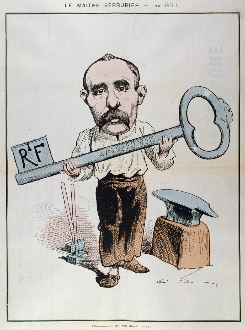 كاريكاتير جورج كليمنصو (1841-1929) من "لا لون روس" ، 1879 بواسطة أندرو جيل