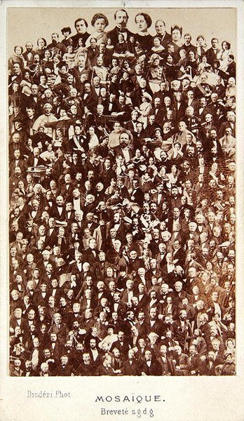 شخصيات الإمبراطورية الثانية ، حوالي 1860 (بني داكن للصور المركبة) بواسطة أندريه أدولف يوجين ديسديري