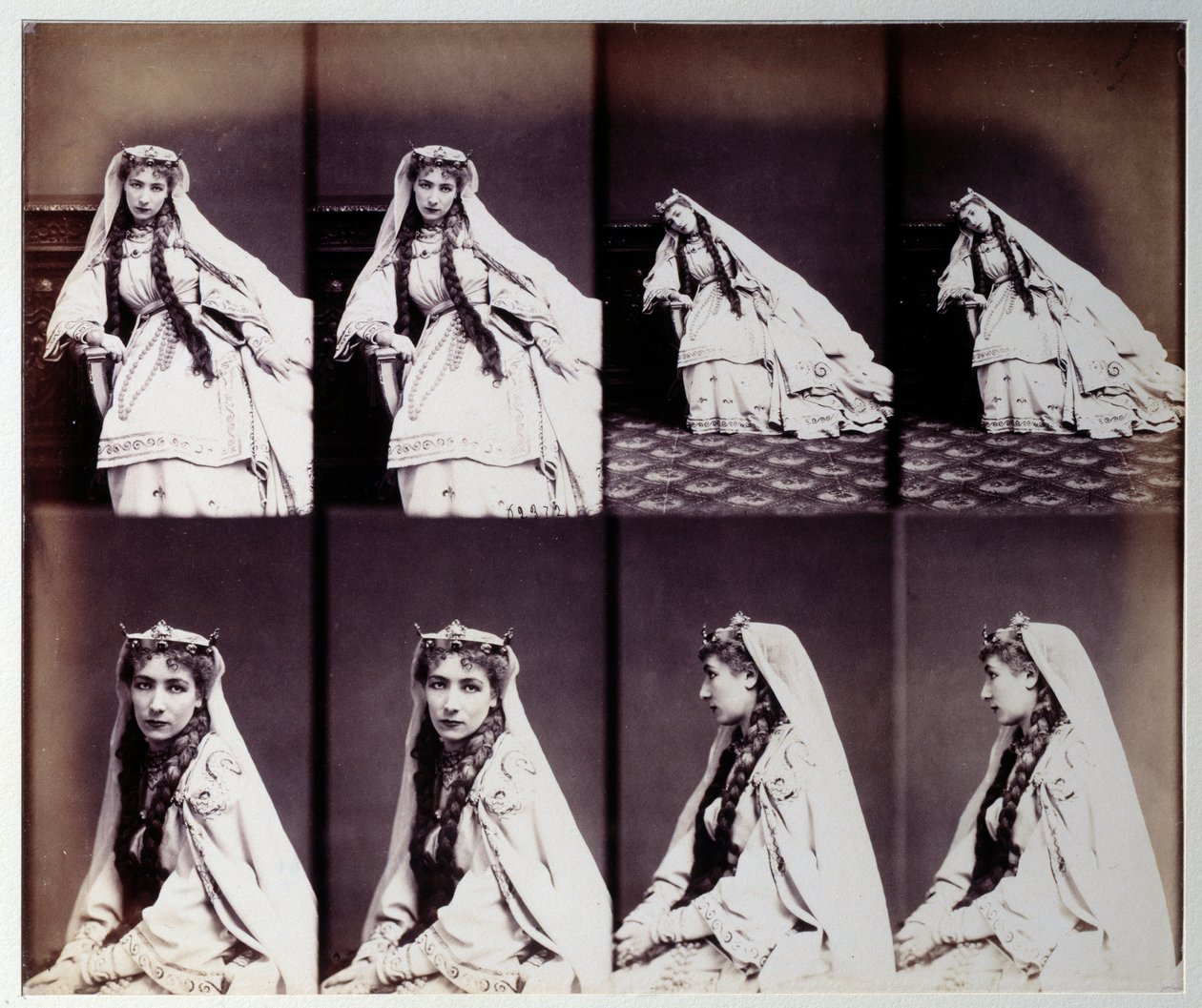 صورة هنرييت روزين برنارد ديت سارة برنهارد (1844-1923) في زي المسرح بواسطة أندريه أدولف يوجين ديسديري