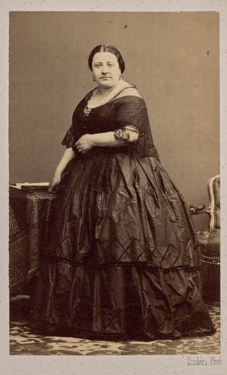 صورة لمغنية الأوبرا ماريتا ألبوني 1826-1894 ، 1862. بواسطة أندريه أدولف يوجين ديسديري
