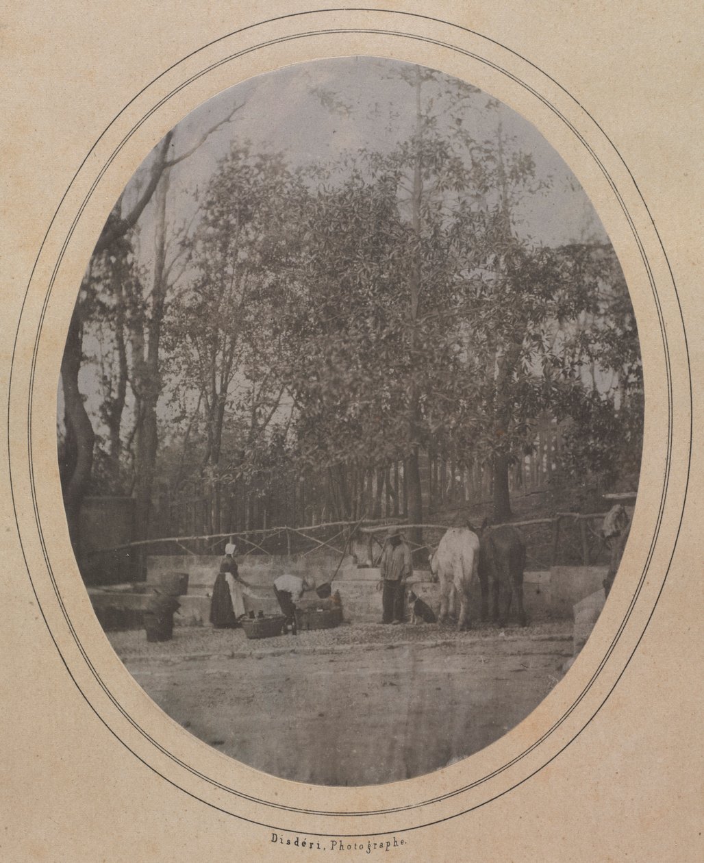 مشهد قرية جنوب فرنسا ، ج. 1853. بواسطة أندريه أدولف يوجين ديسديري