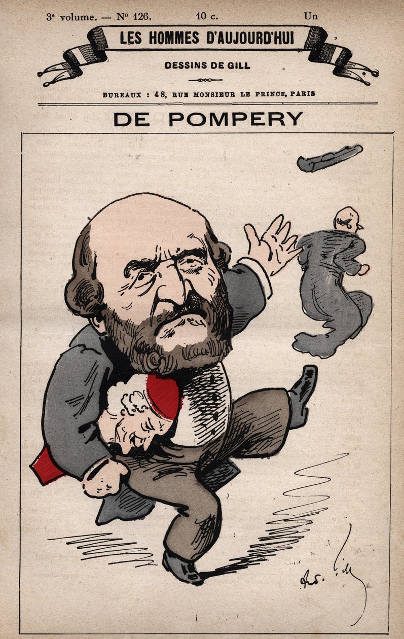 كارتون إدوارد دو بومبري 1812-1895 من 'Les Hommes d'Today' ج. 1779 - 1880 بواسطة أندريه جيل (1840-1885) بواسطة أندرو جيل
