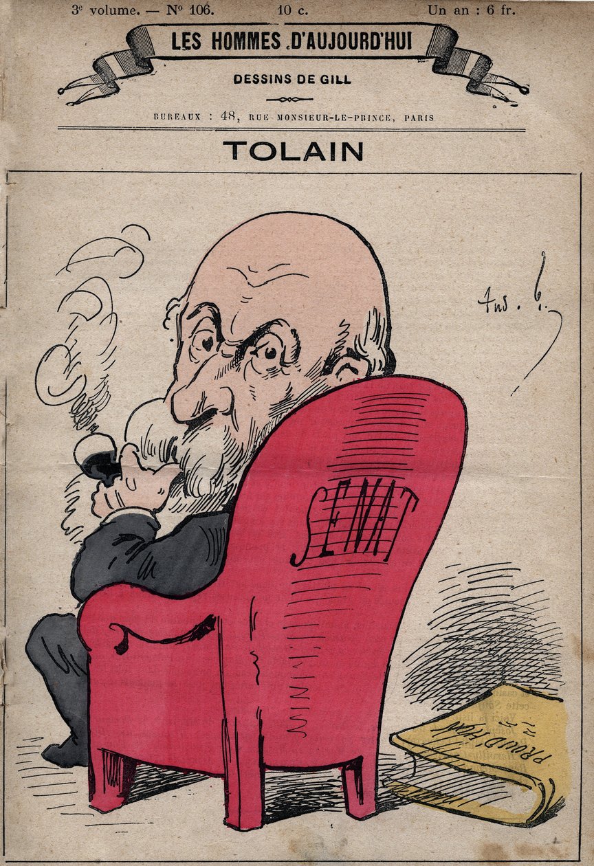 كارتون لهنري لويس تولين (1828-1897) سياسي فرنسي ، من "Les Hommes d'Today" ج. 1880 1880 بواسطة هنري ديمير (1846-1888) بواسطة أندرو جيل