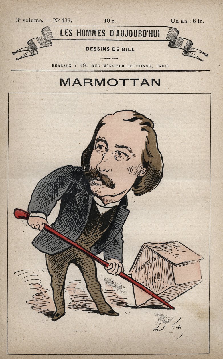 كارتون بيير جوزيف هنري مارموتان 1832-1914 من 'Les Hommes d'Today' ج. 1779 - 1880 بواسطة أندريه جيل (1840-1885) بواسطة أندرو جيل