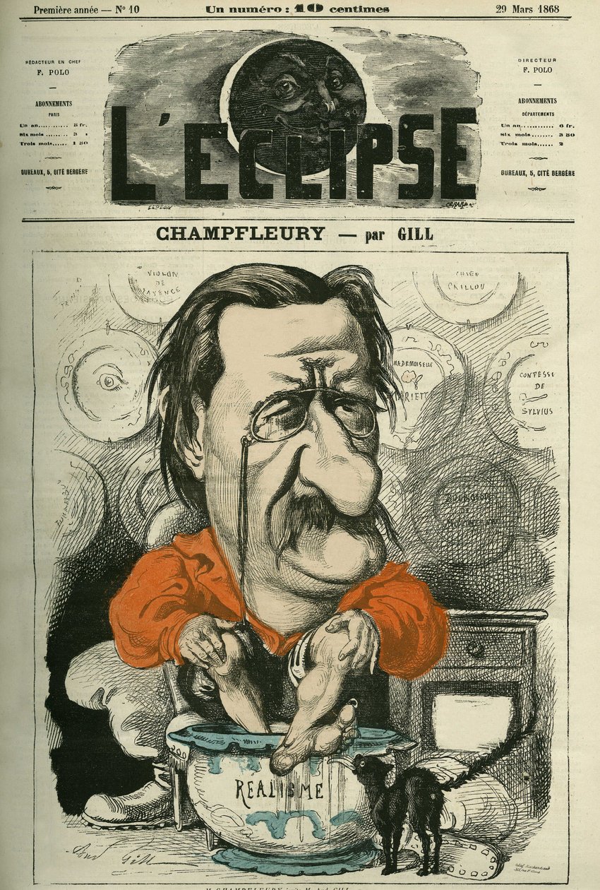 شامبليوري ، جول هوسون ديت (1821-1889) ، ناقد وروائي فرنسي. غلاف في “L