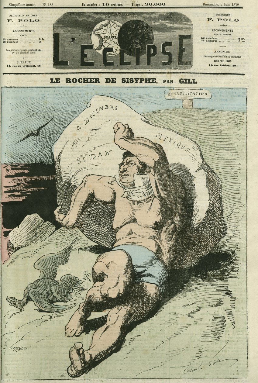 يوجين روهر (1814-1884) ، سياسي فرنسي. غلاف في “L'Eclipse” بقلم جيل ، 2 يونيو بواسطة أندرو جيل