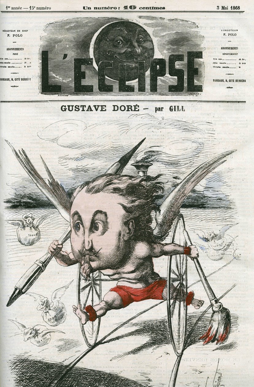 غوستاف دوري (1832-1883) ، رسام ورسام ورسام كاريكاتير فرنسي. الغلاف في "L'Eclipse" بقلم جيل 3 مايو بواسطة أندرو جيل