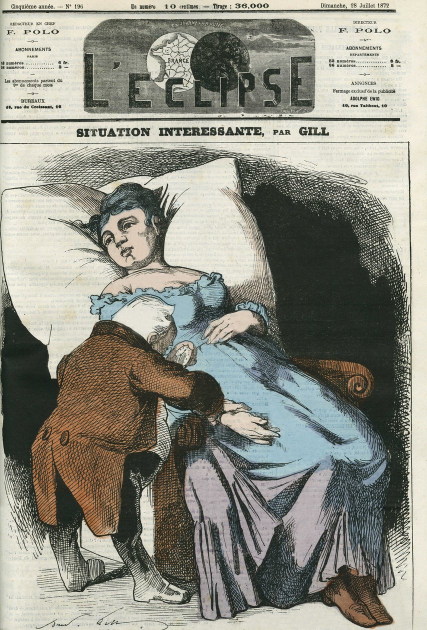 رسم توضيحي للجمهورية التي ستدين قريبًا لبروسيا ، أدولف تيير (1797-1877) ، رئيس الجمهورية الذي أخذ نبضه. غلاف في "L