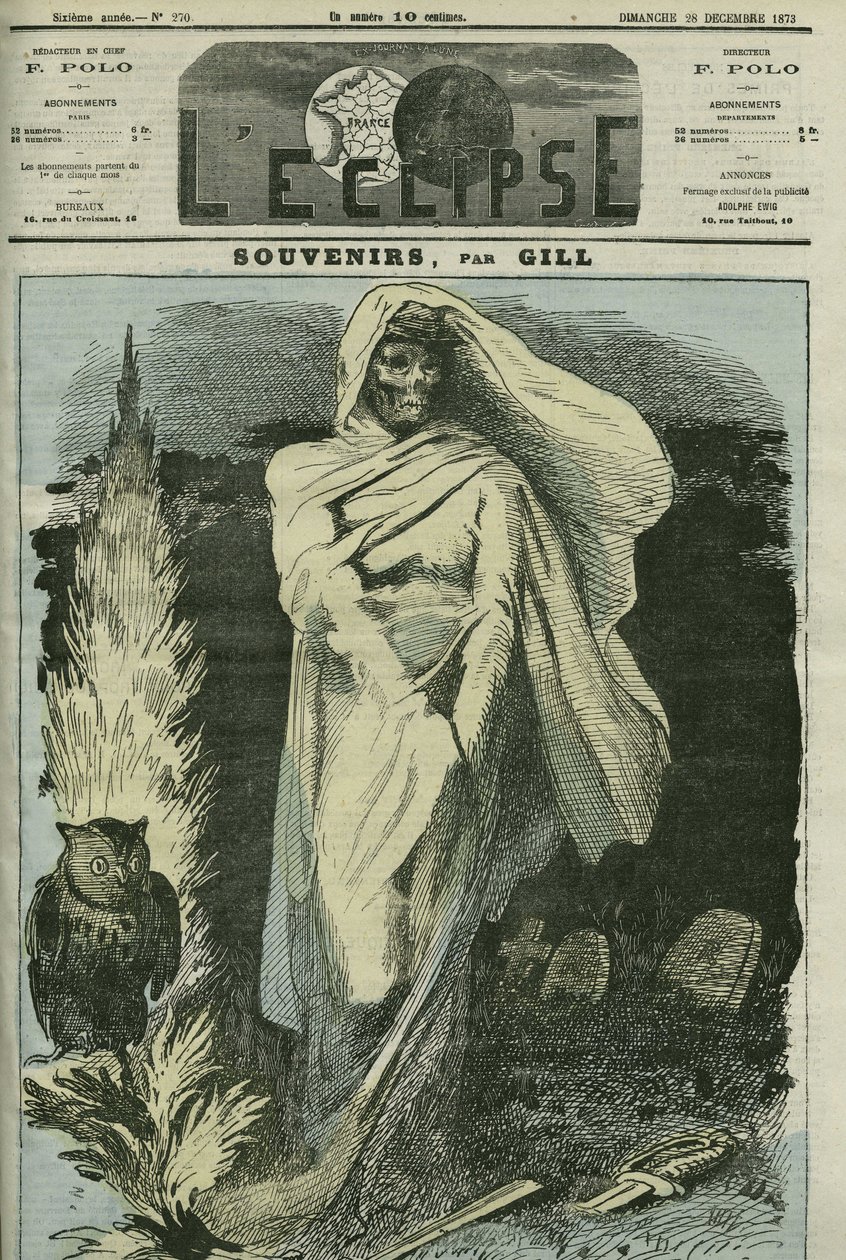ذكريات الحرب الفرنسية البروسية لعام 1870. غلاف في "L'Eclipse" بقلم جيل ، 28 ديسمبر بواسطة أندرو جيل