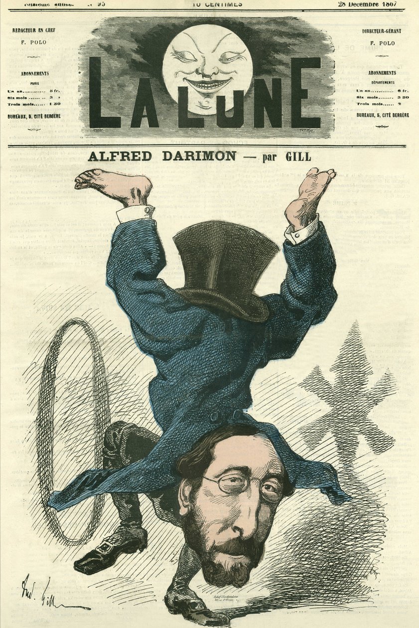 صورة لألفريد داريمون (1819-1902) ، سياسي فرنسي. كارتون جيل ، في "لا لون" ، 28 ديسمبر بواسطة أندرو جيل
