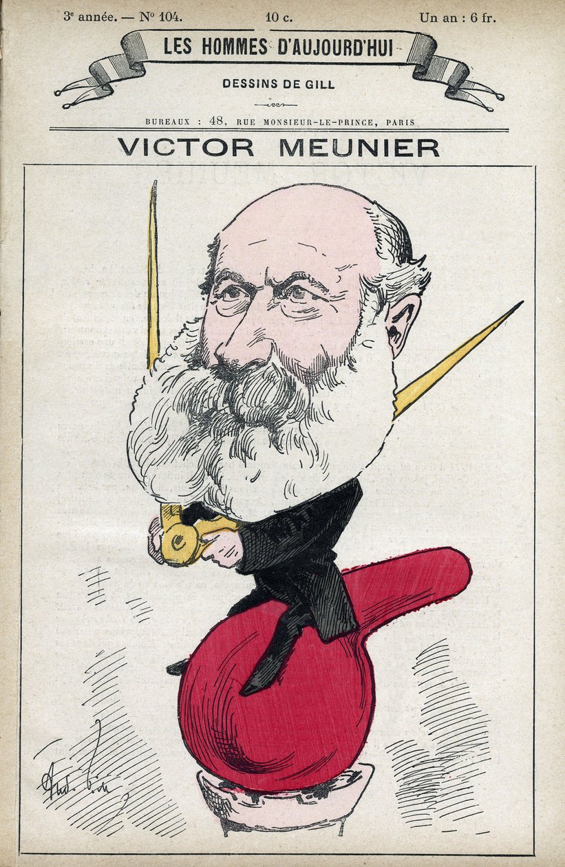 صورة لأميدي فيكتور مونييه (1817-1894) ، صحفي علمي ، هو يوفرا في تعميم العلوم. كارتون جيل ، باريس. بواسطة أندرو جيل