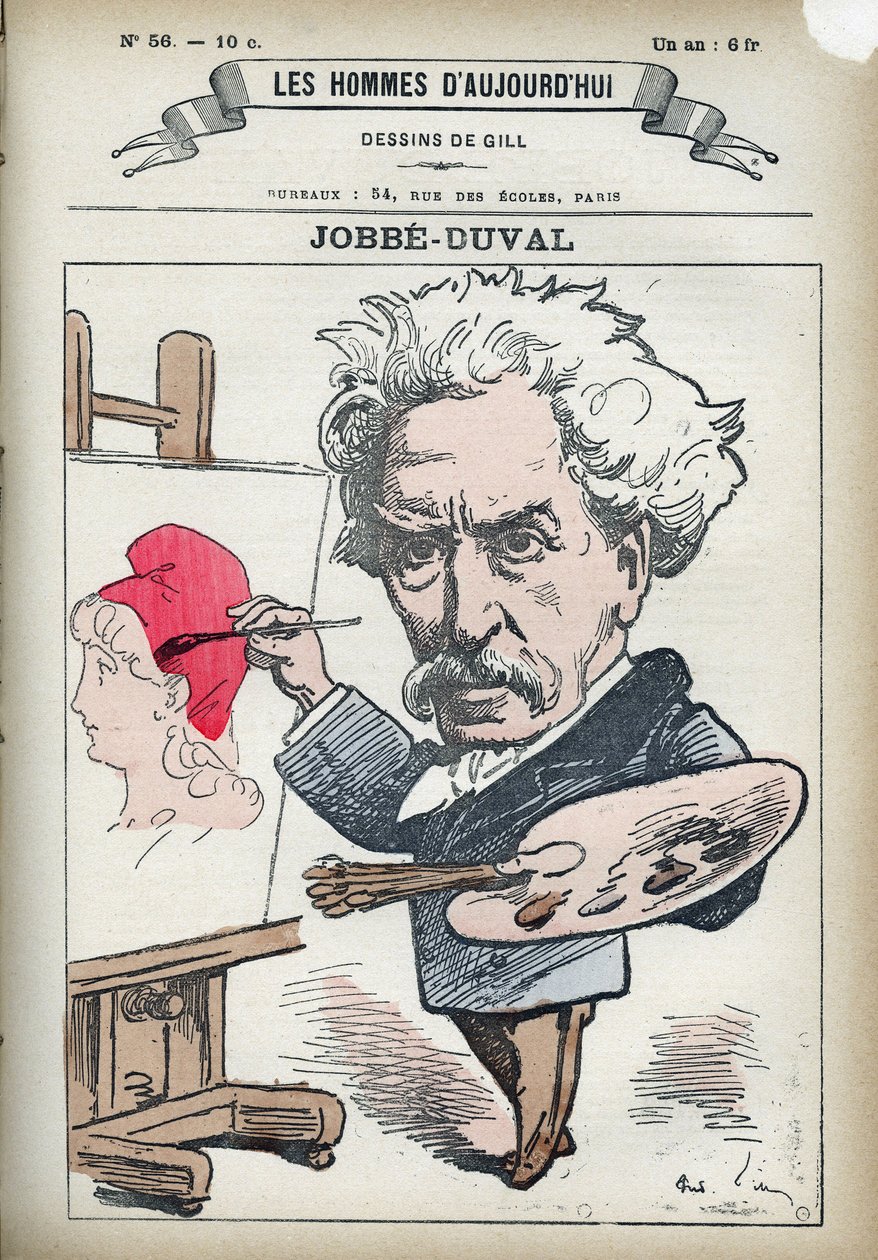 صورة لأرماند فيليكس ماريس جوبي-دوفال جوبي دوفال (1821-1889) ، رسام وسياسي فرنسي. كارتون جيل ، باريس. بواسطة أندرو جيل