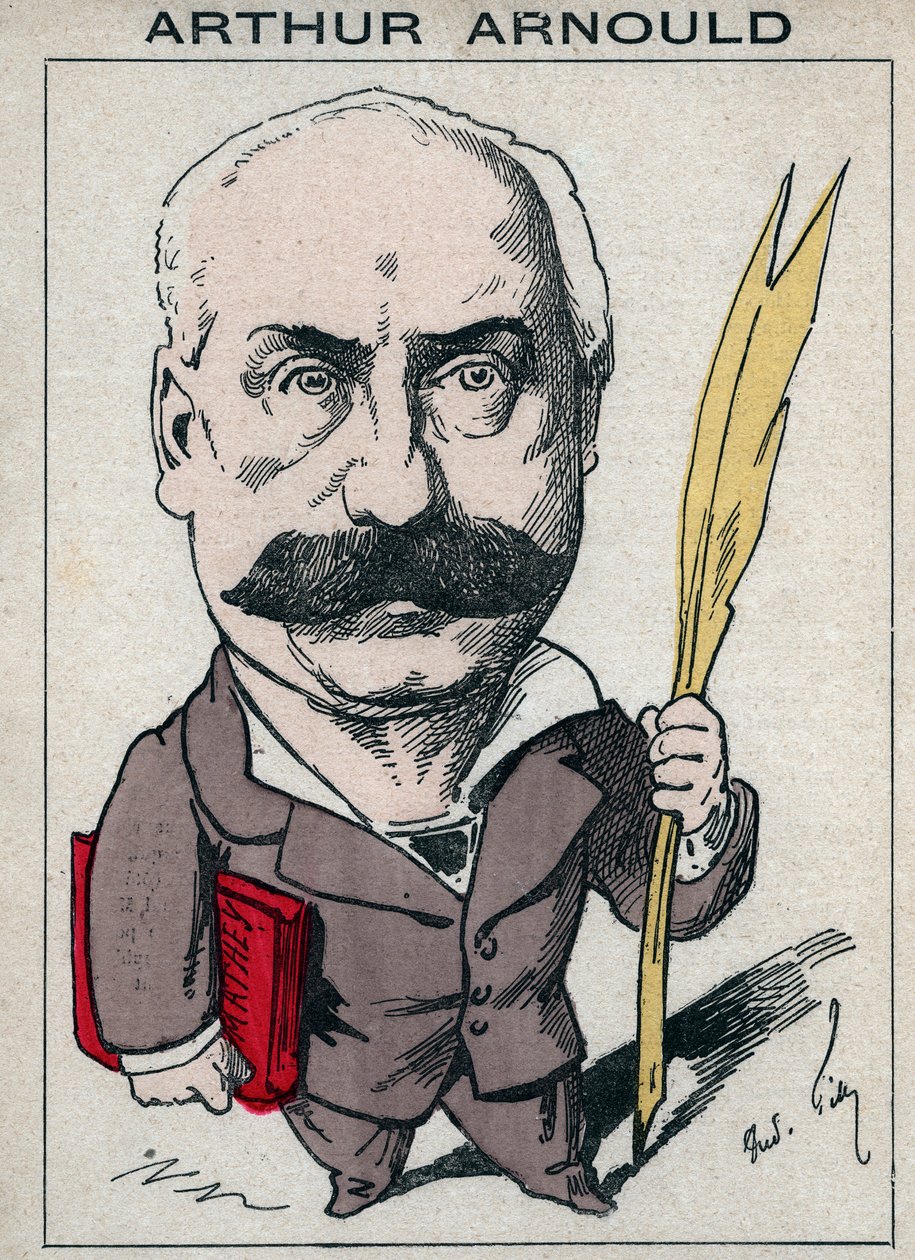 صورة آرثر أرنولد (1833-1895) ، صحفي وسياسي فرنسي ، شارك بنشاط في كومونة باريس - كارتون لأندريه جيل في "Les Hommes d'Today" ، باريس بواسطة أندرو جيل