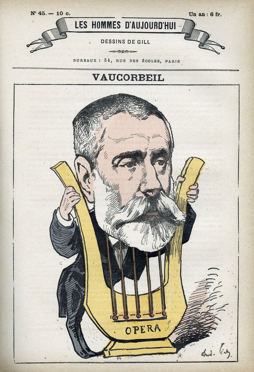 صورة لأوغست إيمانويل فوكوربيل (1821-1884) ، الملحن الفرنسي ومدير أوبرا باريس. كارتون جيل ، باريس. بواسطة أندرو جيل