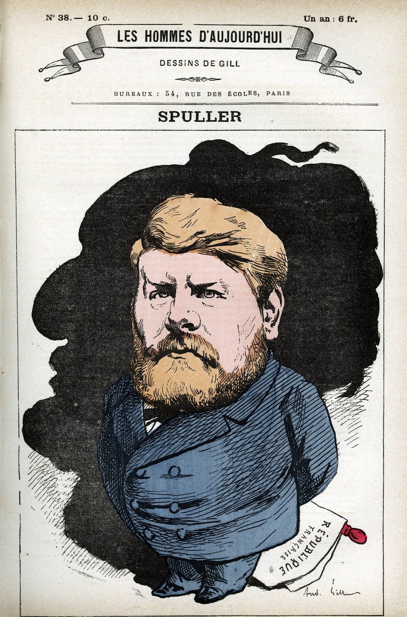 صورة يوجين سبولر (1835-1896) ، سياسي ومحامي فرنسي. كارتون جيل ، في “Les Homme d