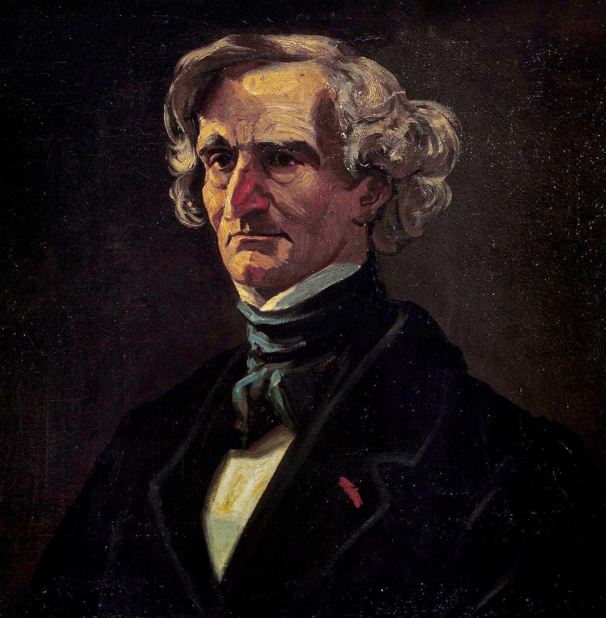 صورة لهيكتور بيرليوز (1803-1869) ، ملحن فرنسي. تفاصيل لوحة أندريه جيل (1840-1885) بواسطة أندرو جيل