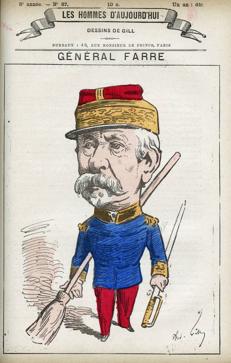 صورة جان جوزيف فريدريك ألبرت فار (1816-1887) ، جندي فرنسي ، عين جنرالًا عام 1870 وزيراً للحرب. كارتون جيل ، باريس. بواسطة أندرو جيل