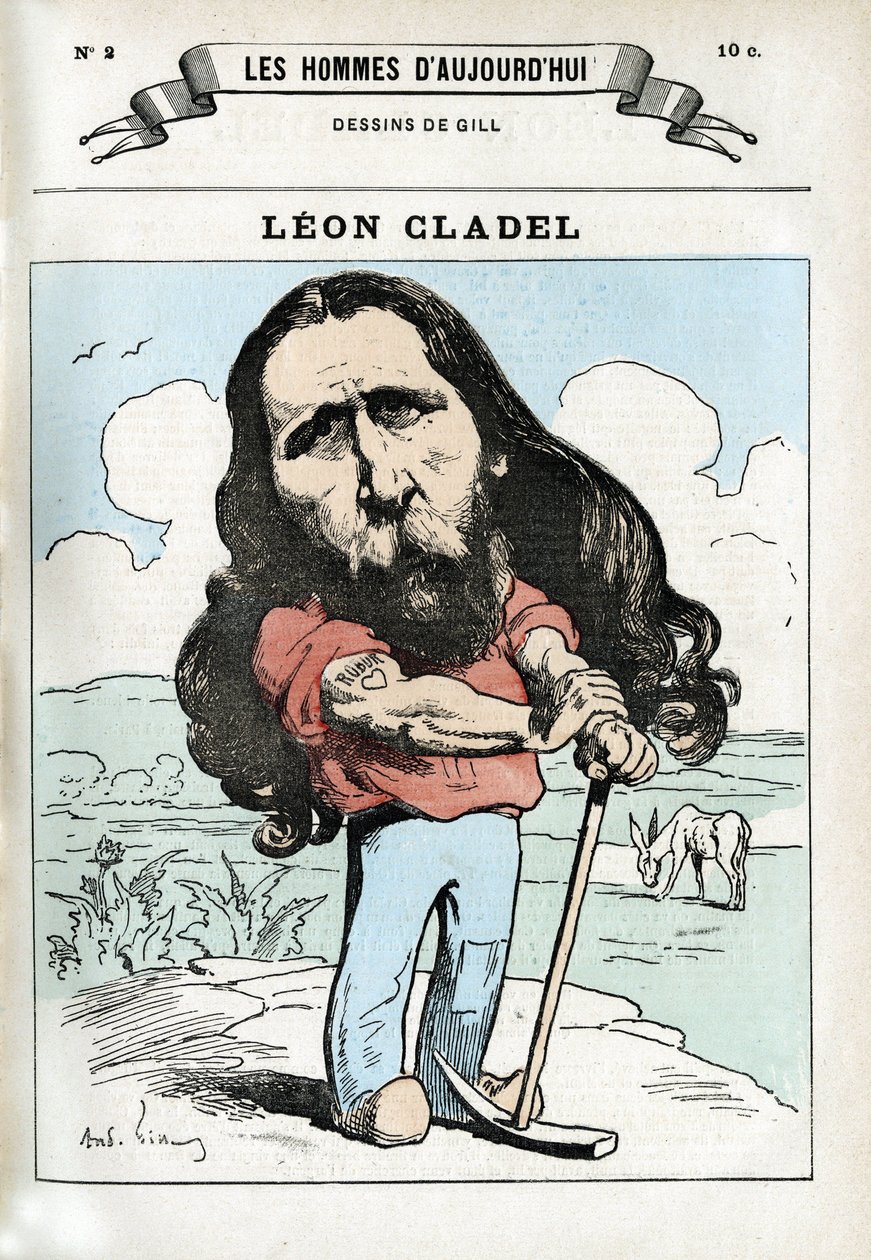 صورة ليون كلادل (1835-1892) ، رجل إلكتروني فرنسي. كاريكاتير جيل ، باريس. بواسطة أندرو جيل