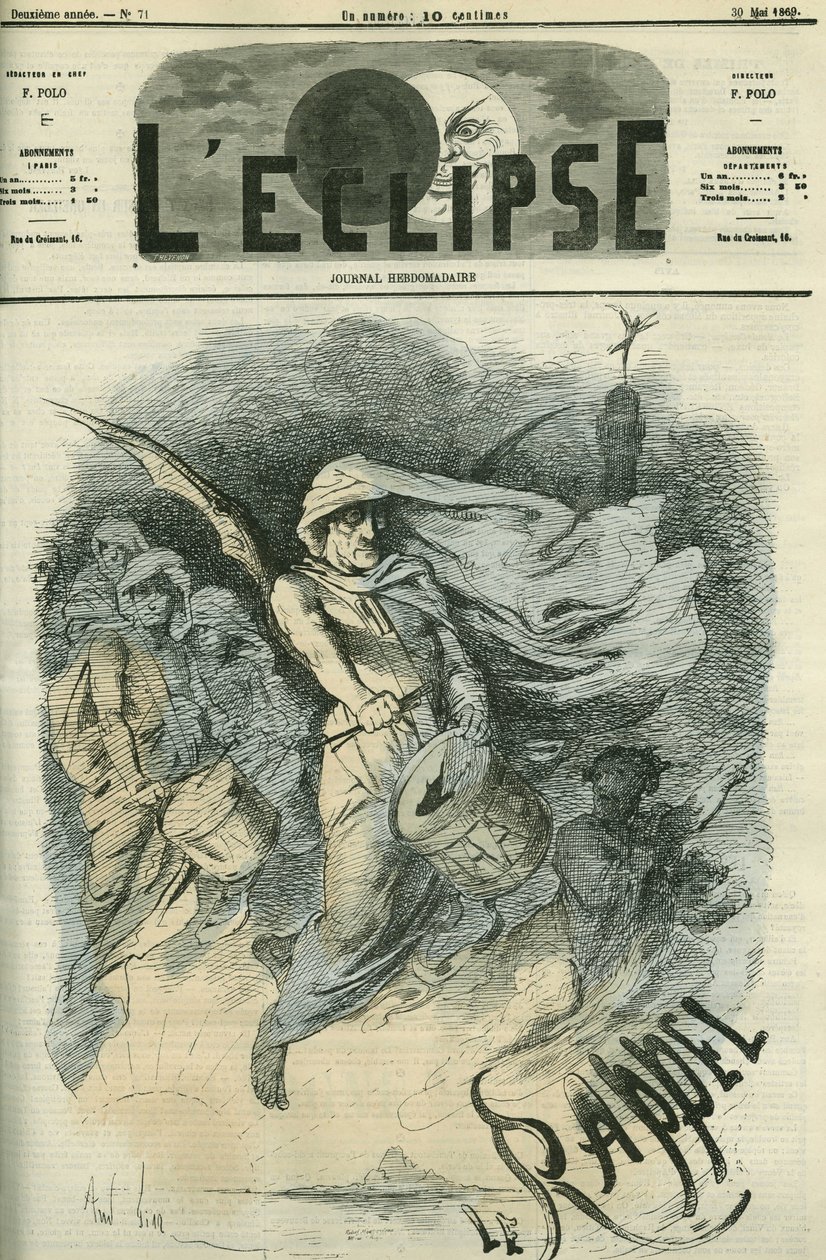 التذكير ، رسم توضيحي لأغنية بول ماهالين (1838-1899). الغلاف في "L