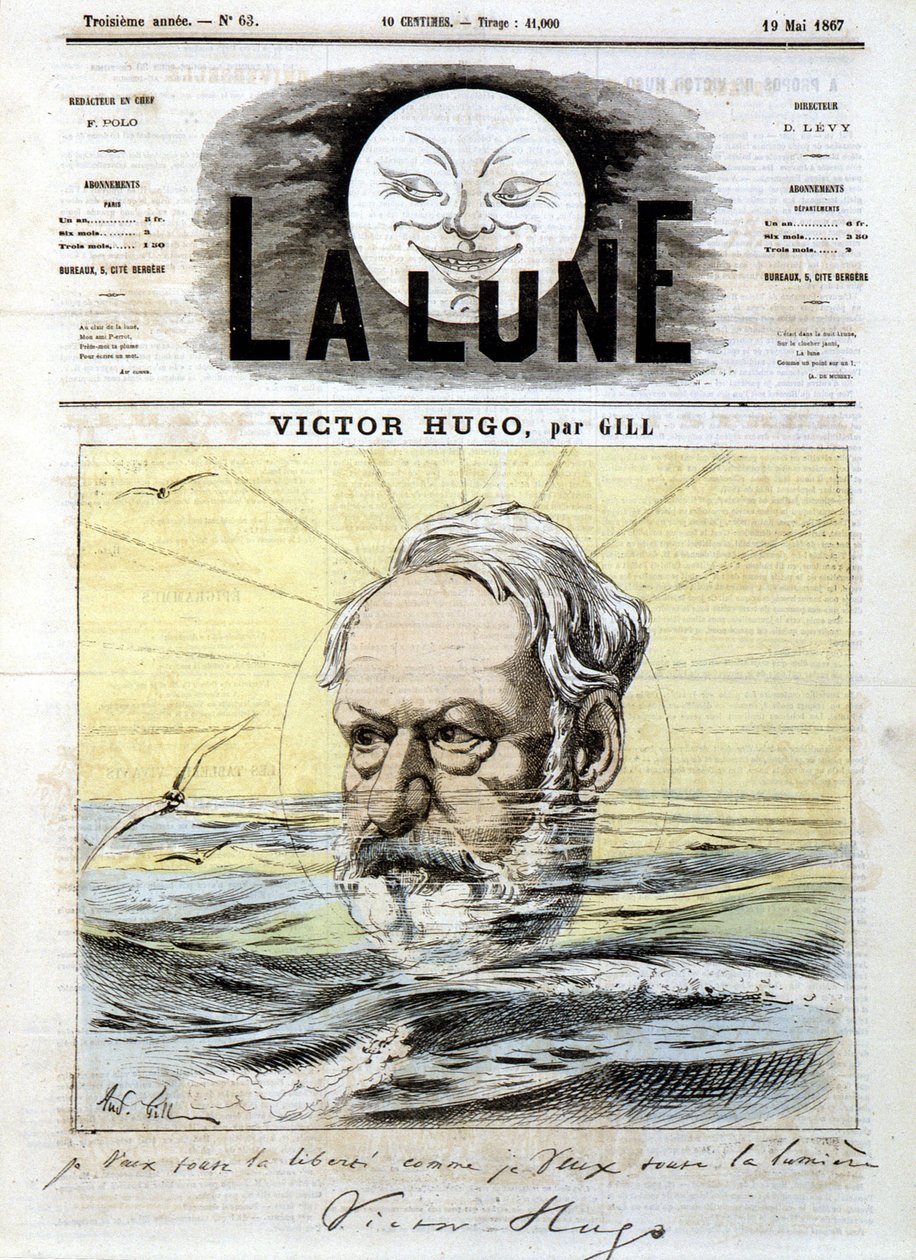 فيكتور هوغو - بقلم جيل ، في "لا لون" من 19/05/1867 بواسطة أندرو جيل