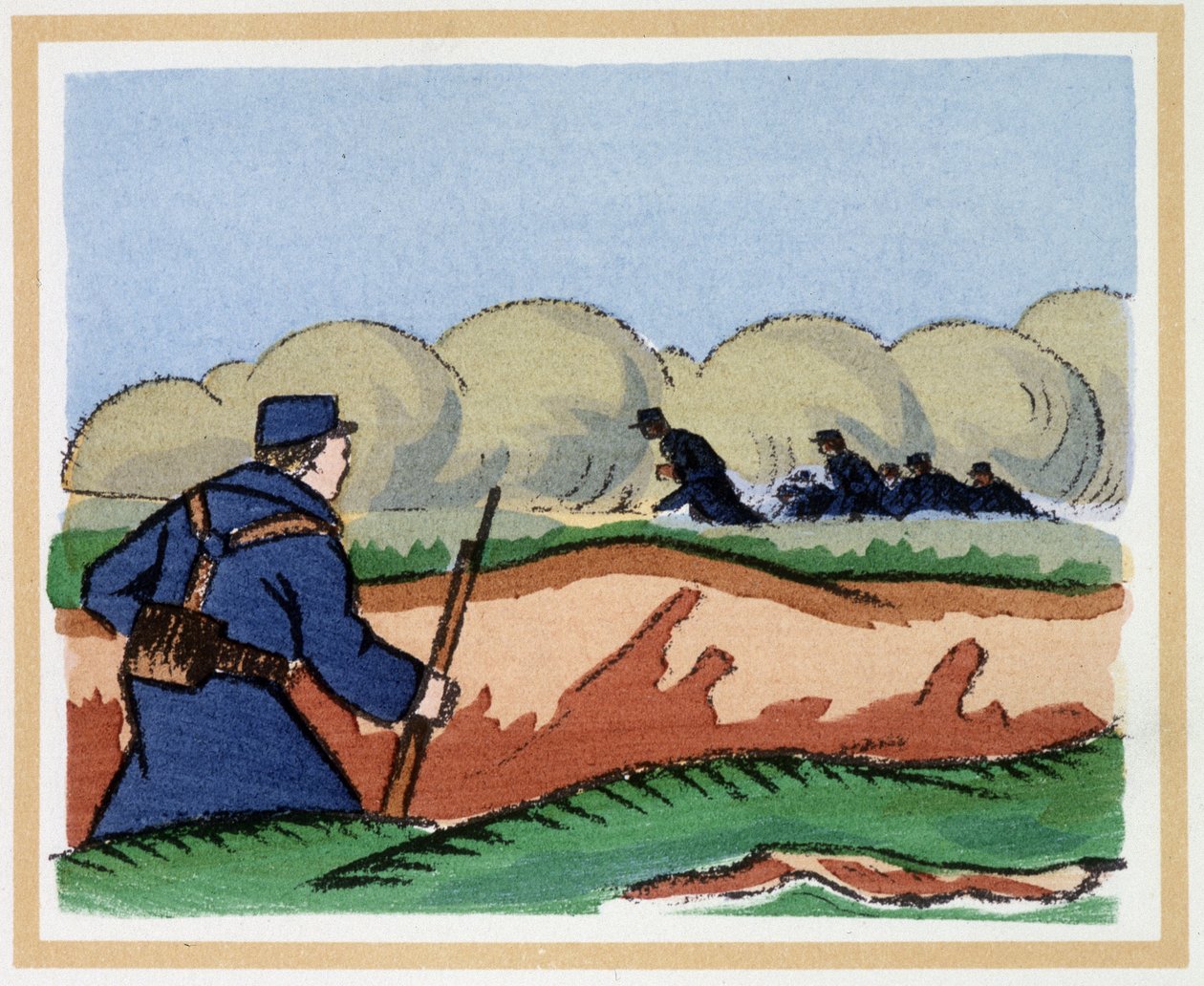 22 أبريل 1915: الألمان يستخدمون الغازات الخانقة - في "كتاب الساعات البطولية 1914/1918" بقلم أندريه هيل (1871-1945) بواسطة أندريه هيل