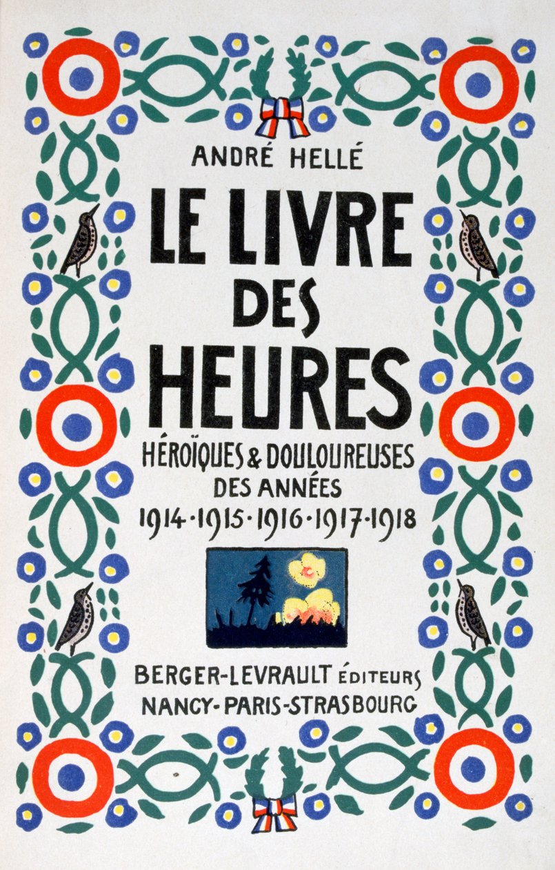 الصفحة الأولى من كتاب الساعات ، 1919 بواسطة أندريه هيل