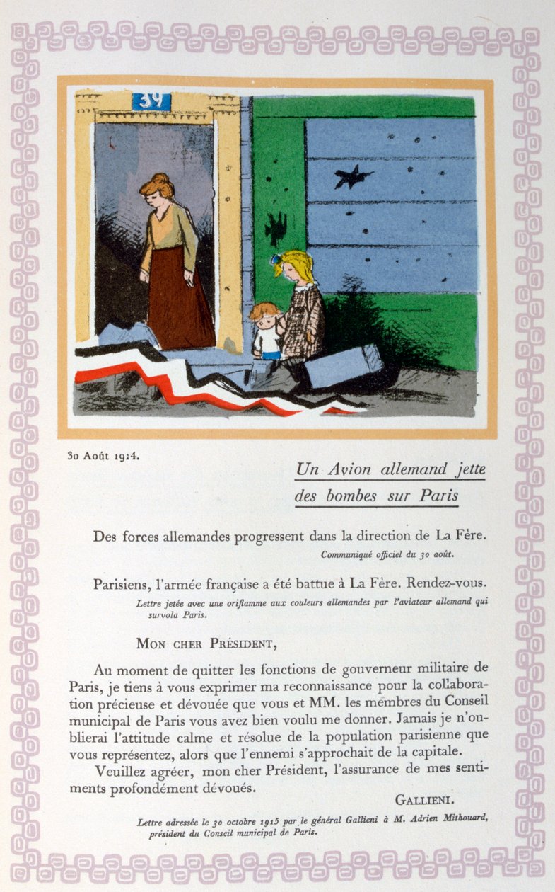 قصف ألماني لباريس ، 30 أغسطس 1914 ، 1919 بواسطة أندريه هيل