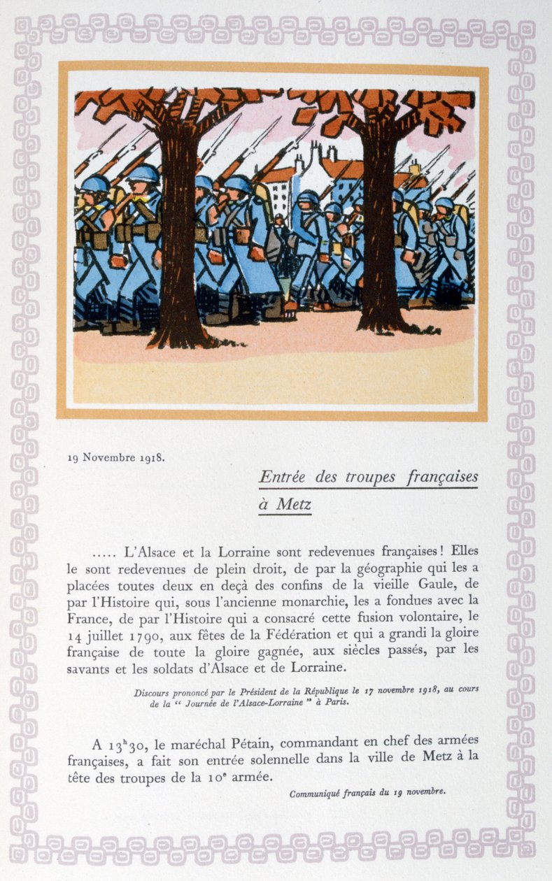 دخول القوات الفرنسية إلى ميتز ، 19 نوفمبر 1918 ، 1919 بواسطة أندريه هيل