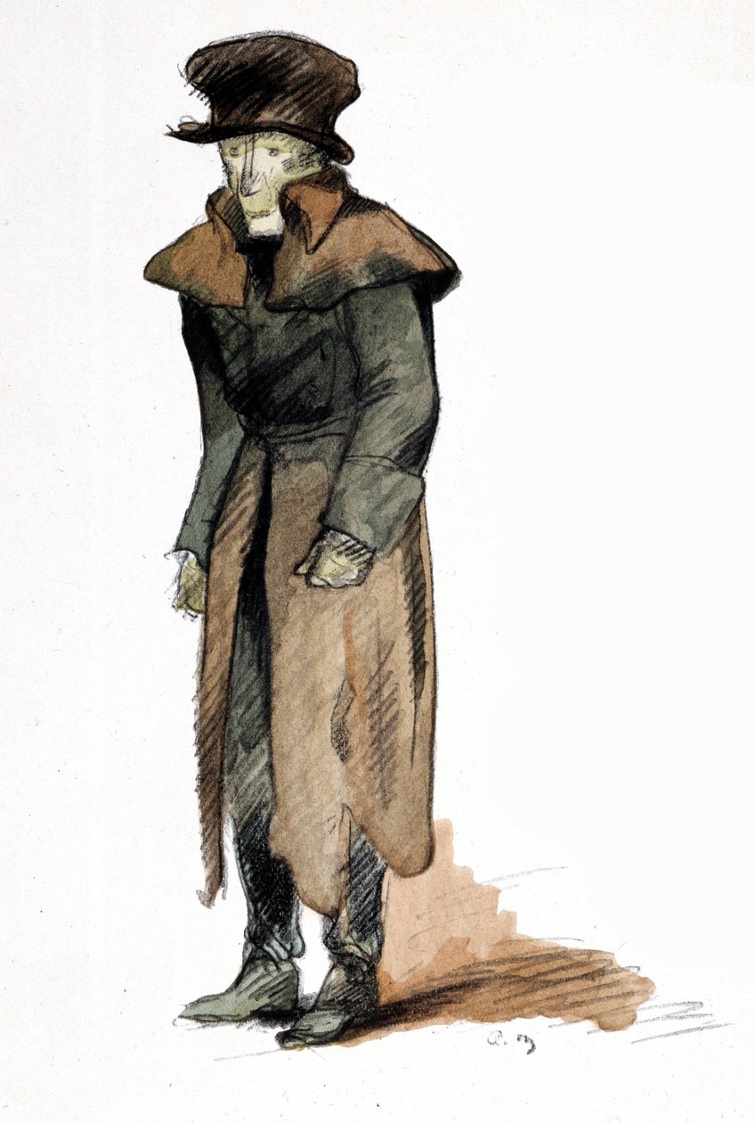 رسم توضيحي لماري أندريه (1885-1932) لرواية "العقيد شابيرت" بقلم أونوريه دي بلزاك بواسطة أندريه ماري