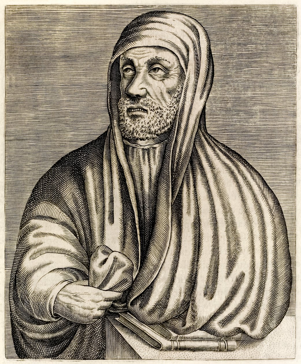 ابن سينا أو ابن سينا: الموسوعة الفارسية ، من الصور الحقيقية من أندريه تيفيت المنشور في عام 1584 بواسطة أندريه ثيفت