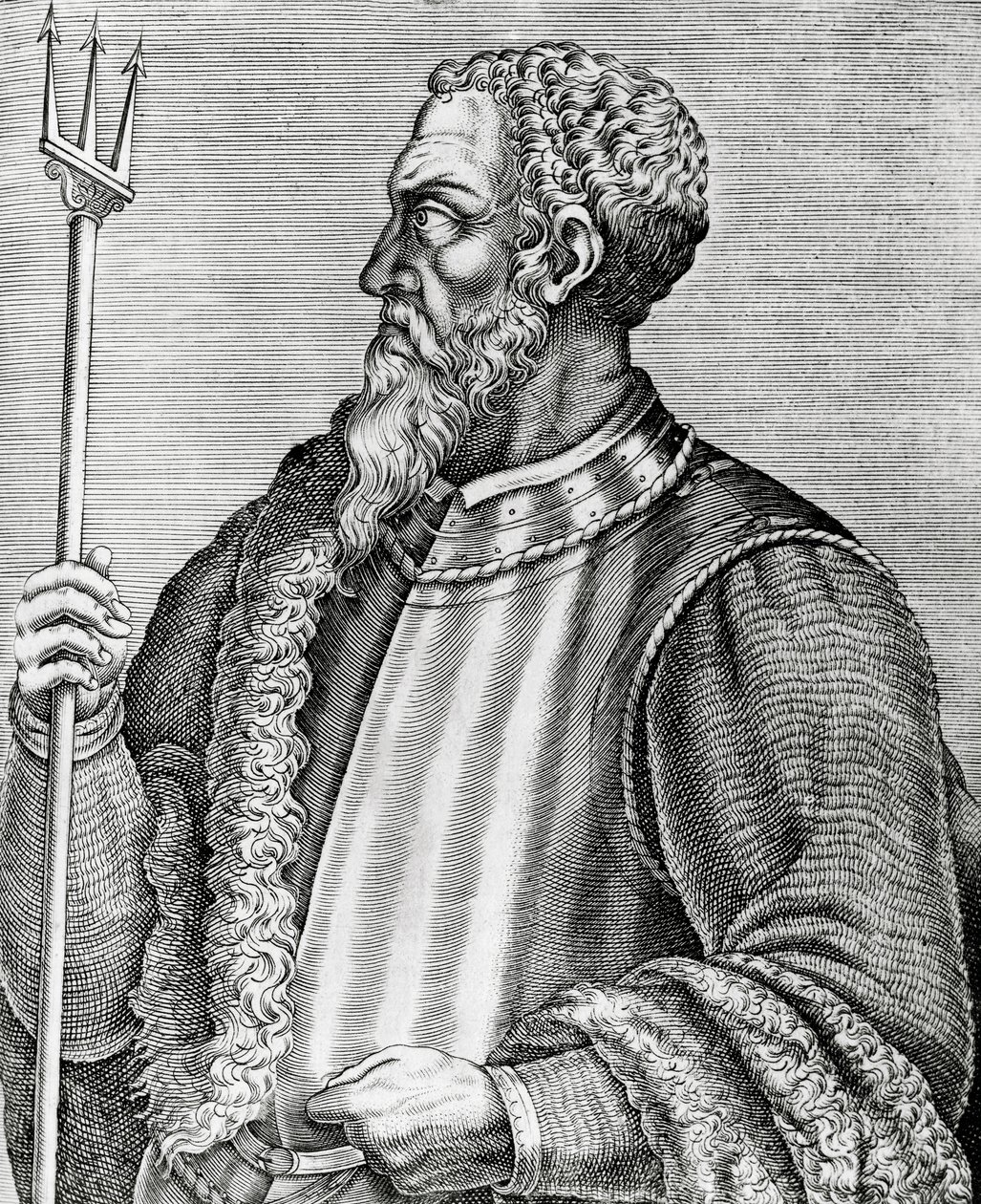 صورة لأندريا دوريا (1466-1560) ، أميرال وسياسي إيطالي ، نقش من Les Vrais pourtraits et Lives des Hommes يوضح بواسطة أندريه ثيفت