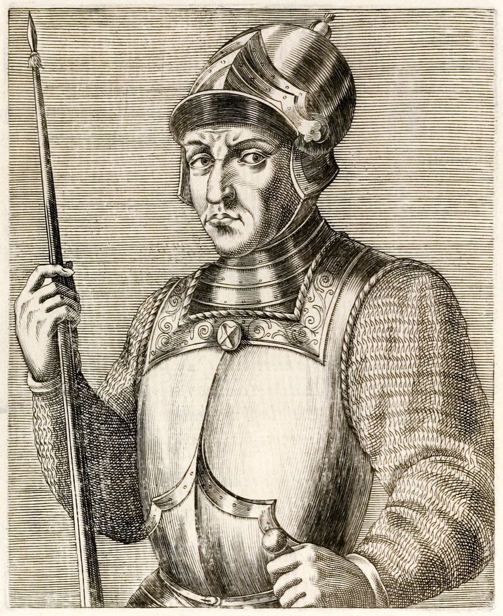 وليام الفاتح ، أول ملك نورمان ملك إنجلترا ، من صور حقيقية من أندريه تيفيت نشر في عام 1584 بواسطة أندريه ثيفت