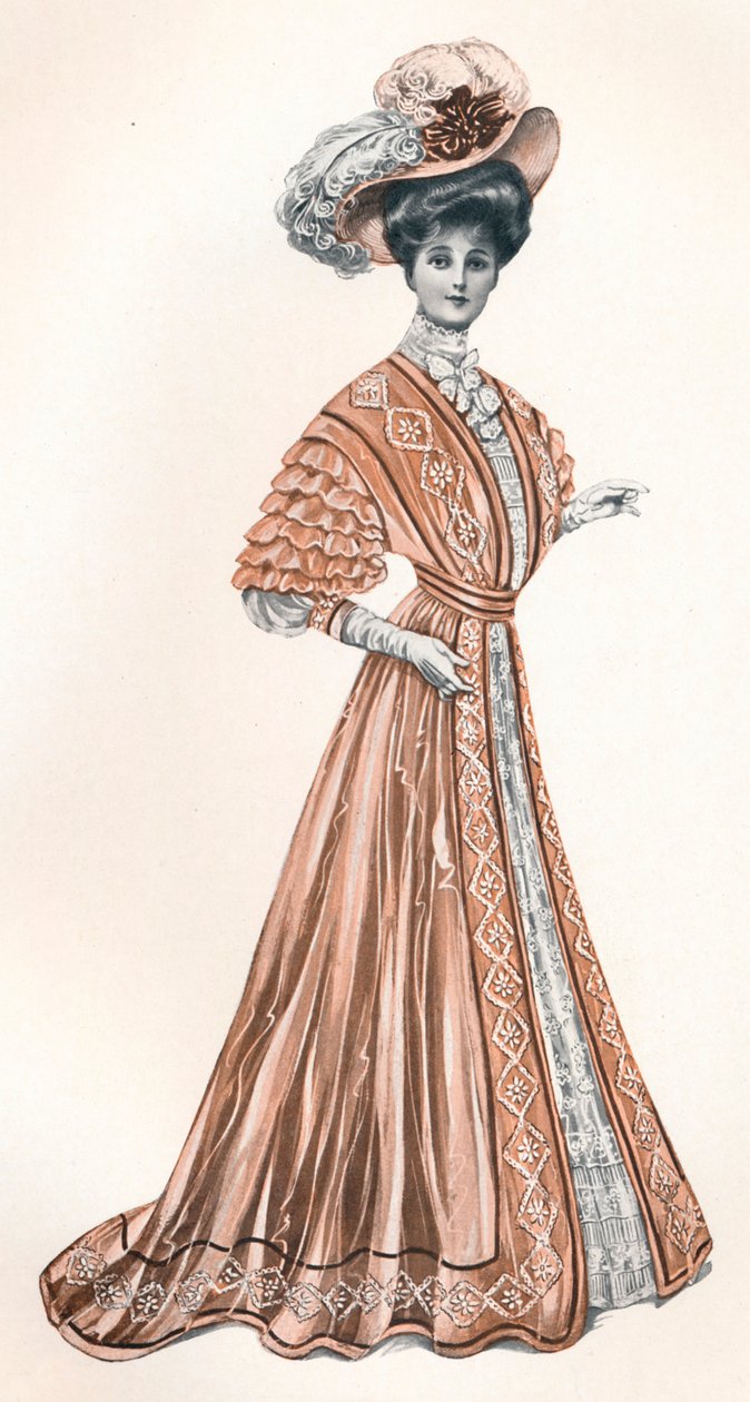رسم كتالوج لسيدة إدواردية ، c1908 بواسطة اندريه وزلاجه