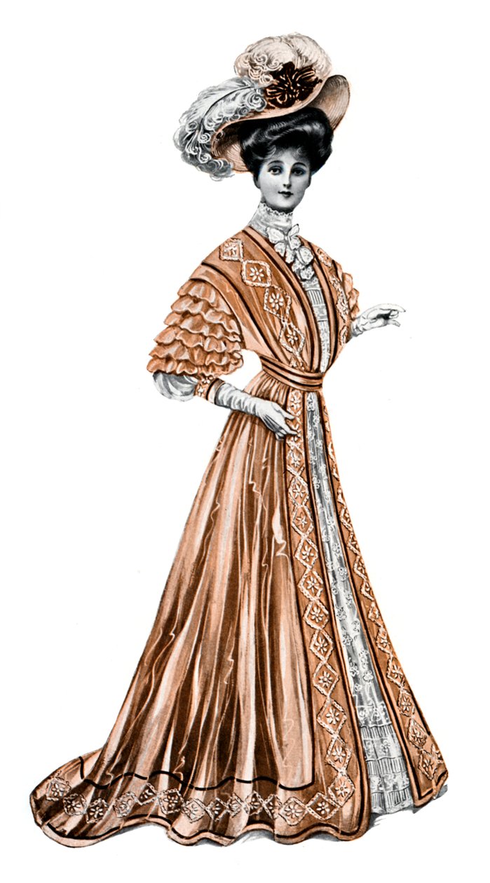امرأة ترتدي ثوبًا طويلًا وقبعة ، 1908-1909. بواسطة اندريه وزلاجه