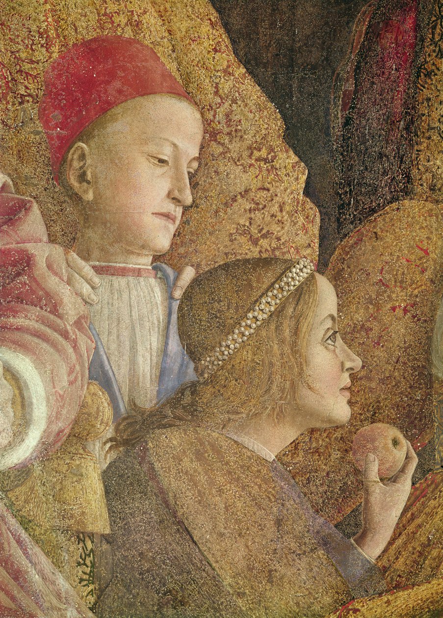 Marchese Ludovico Gonzago III of Mantua مع عائلته وحاشياته (تفاصيل عن أطفال Gonzago) ، c.1465-74 (تفاصيل 78461) بواسطة أندريا مانتيجنا