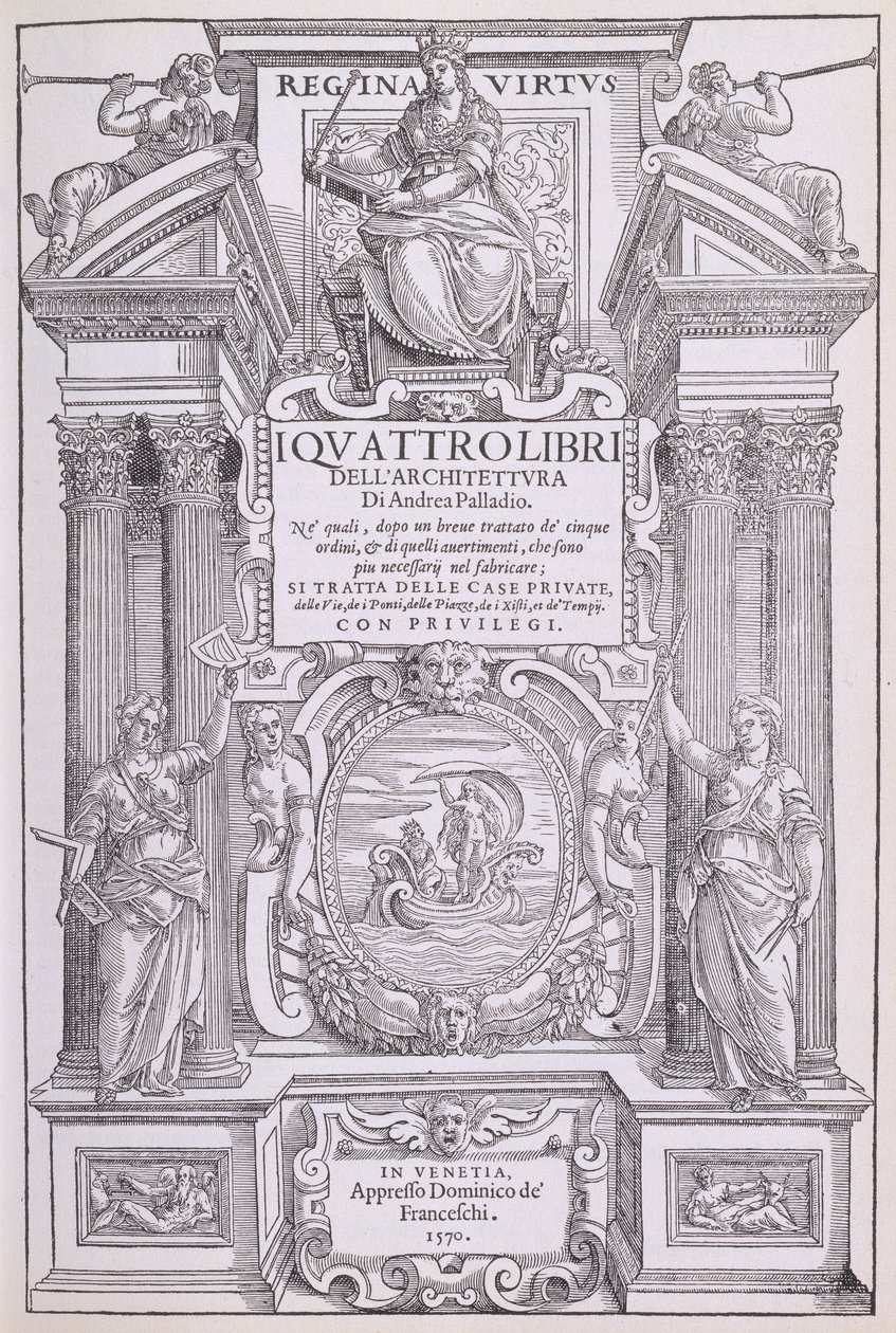 صورة من نسخة بالفاكس من "I Quattro Libri dell&39;Architettura" بقلم بالاديو ، نُشر في الأصل عام 1570 بواسطة أندريا بالاديو