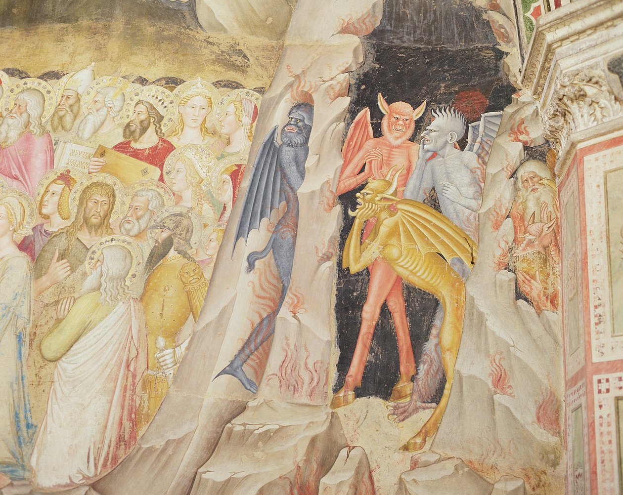 التفاصيل من "أصل من الصليب" ، Capellone degli Spagnoli ، 1365-67 بواسطة أندريا دي بونايوتو