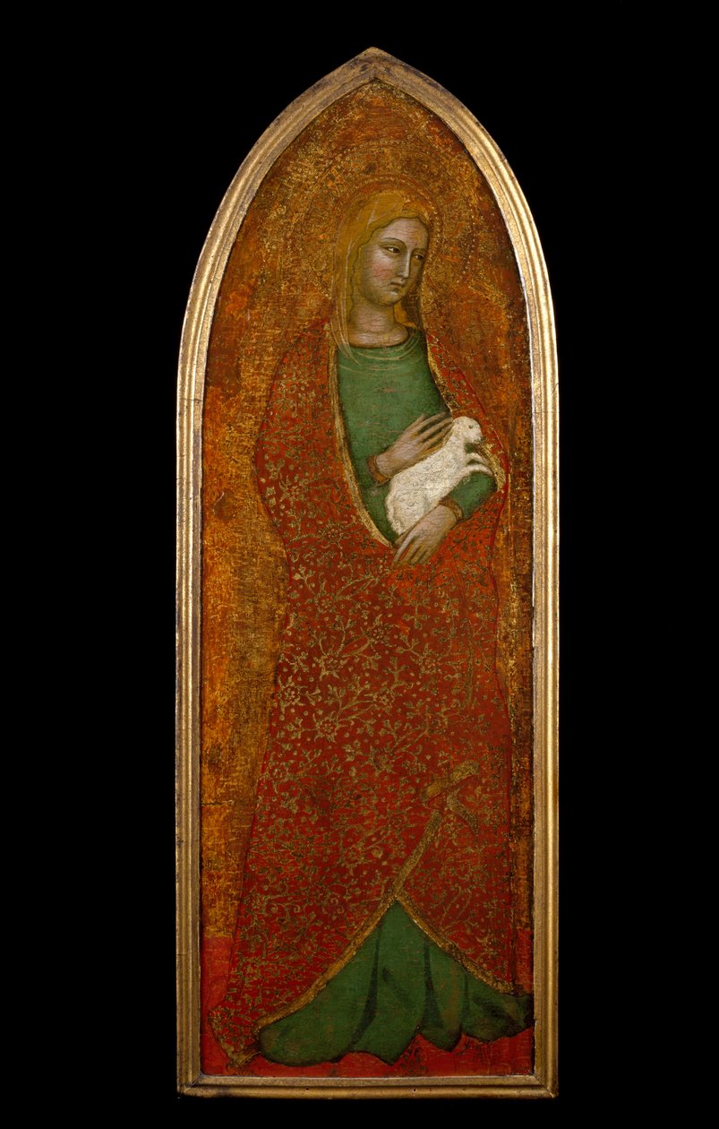 سانت أغنيس ، c.1365 (تمبرا وأوراق الذهب على الخشب) بواسطة أندريا دي بونايوتو fl.1343 77 أندريا دي بونايوتو fl.1343 77